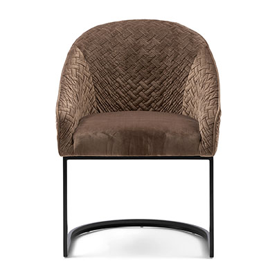 Lincoln Dining Armchair, Velvet III, Golden Mink