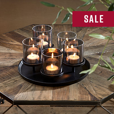 Porto Candles Tray Black