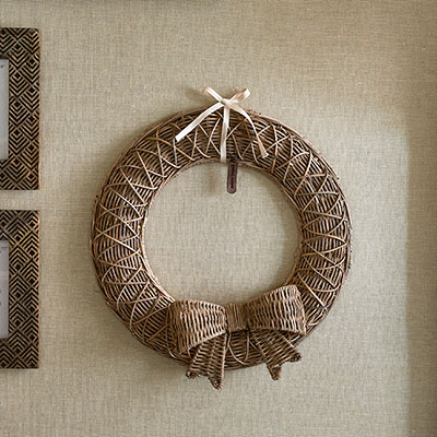 Rustic Rattan Jacky Bow Wreath