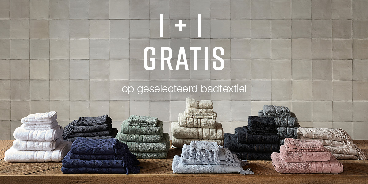 1+1 GRATIS op geselecteerd badtextiel