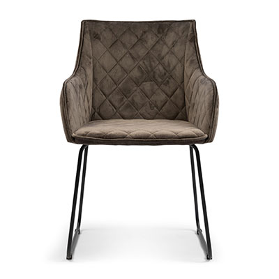 Frisco Drive Dining Armchair, Velvet III, Anthracite