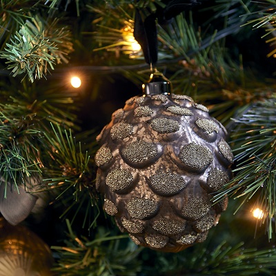 Twinkling Pinecone Ornament