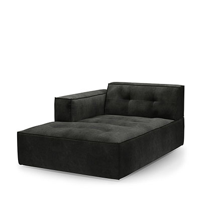 Brandon Chaise Longue Left, velvet, pine green