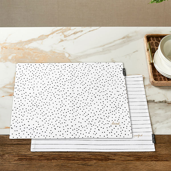 Dots & Stripes Reversible Placemat 2 pieces