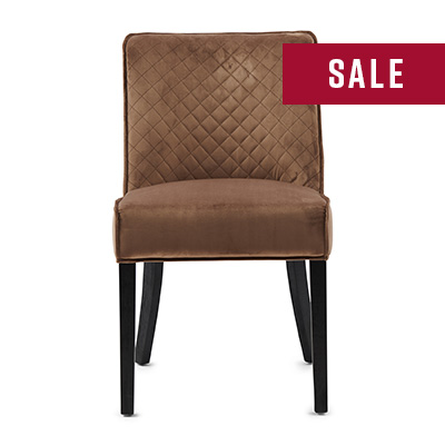 Bridge Lane Dining Chair Diamond Stitch, Velvet III, Golden Mink