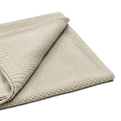 Knit Throw natural 170x130 