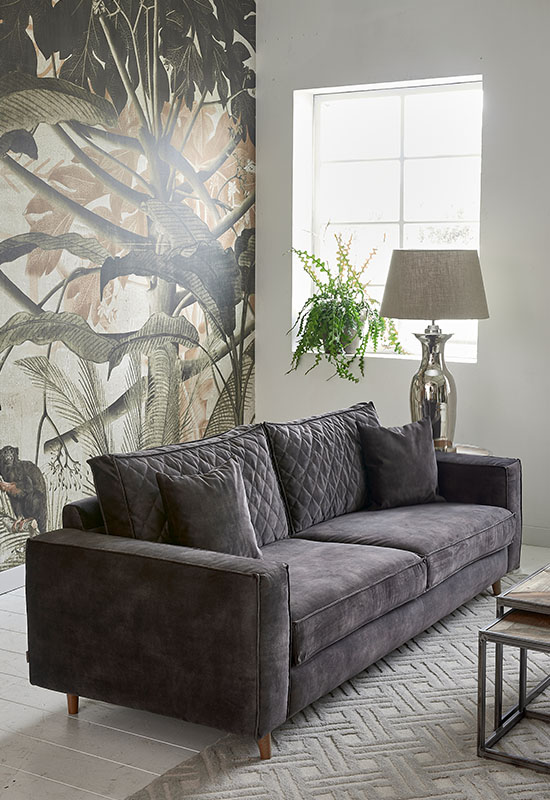 Kendall Sofa 2,5s Velv GriGrey