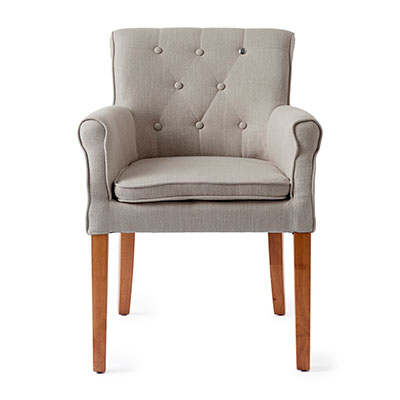 La Scala Dining Armchair, Linen, Flax