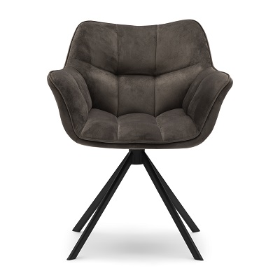 Carnaby Dining Armchair, velvet III, anthracite