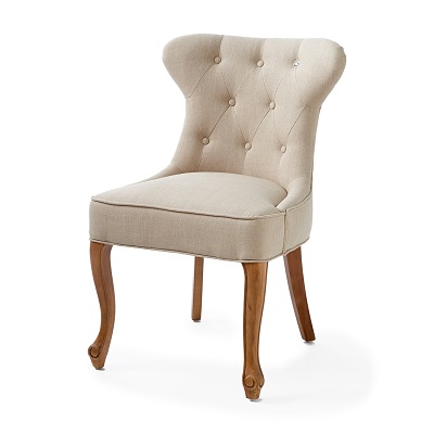 George Dining Chair, linen, flax