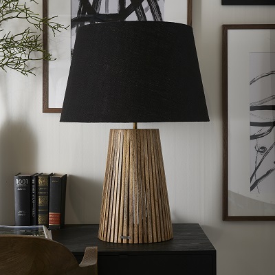 Bradbury Wood Slats Lamp Base