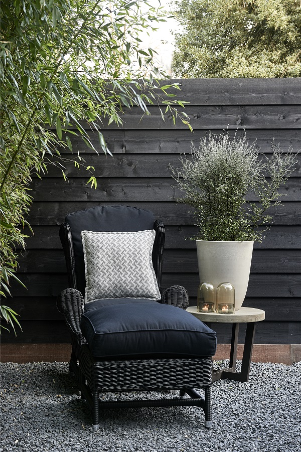 Nicolas Outdoor Wing Chair, black