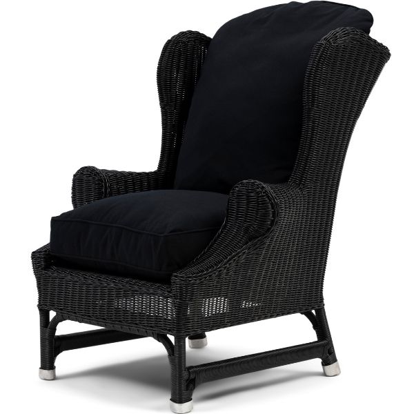 Nicolas Outdoor Wing Chair, black