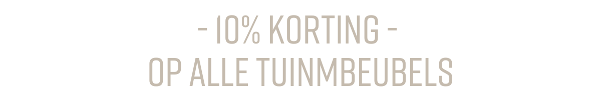 10% korting op tuinmeubels