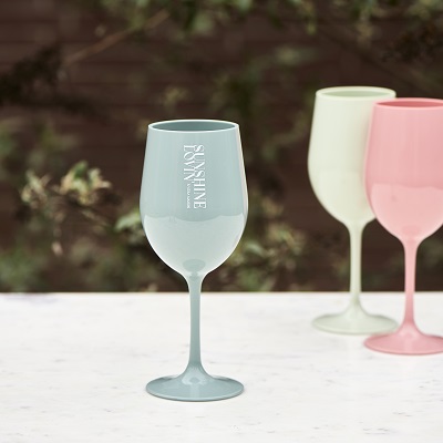 Sunshine Loving Wine Glass blue