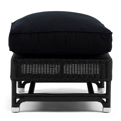 Nicolas Wing Chair Outdoor Footstool, black