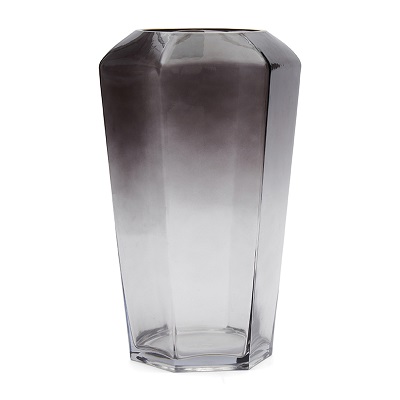 Midnight Hexagon Vase grey