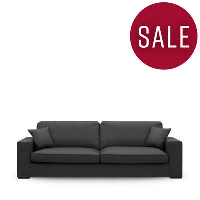 Selana Sofa 3,5 Seater, linen, charcoal