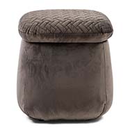Bel Air Footstool, velvet, anthracite